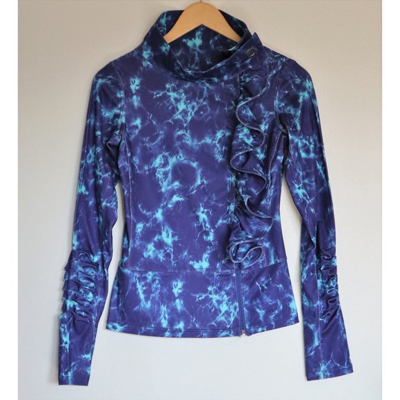 Blue Karma San Suu Full Zip Jacket with Ruffle - Picture 1 of 9